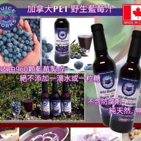 愛德華王子島野生藍莓汁