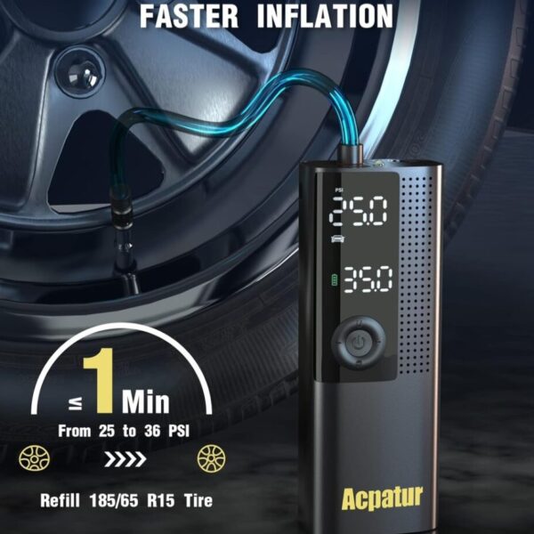 Acpatur 便攜式空氣壓縮機輪胎充氣器