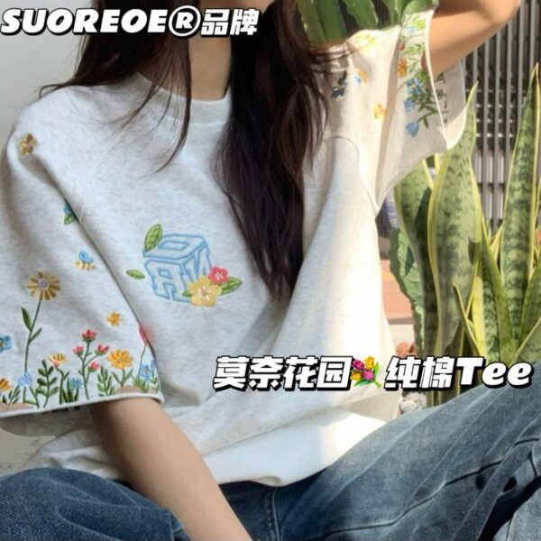 SUOREOE®品牌 莫奈花園純棉T恤