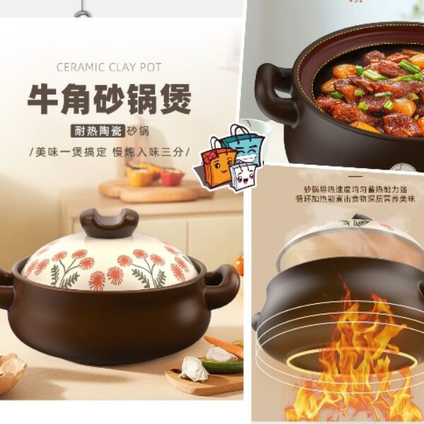 20251011_181949665 春日限定蒲公英花紋 · 牛角砂鍋煲