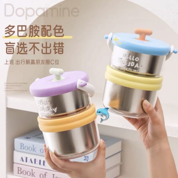 多巴胺雙層不鏽鋼便當盒