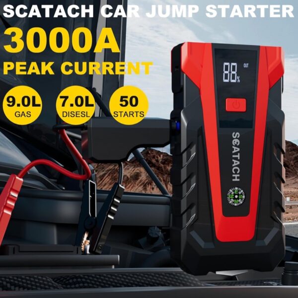 【Scatach】汽車應急啟動電源3000A