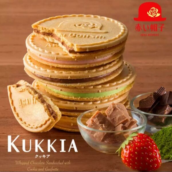 日本紅帽子Kukkia威化夾心薄餅乾