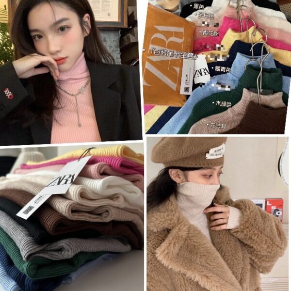 【買一送一】ZARA高領針織打底衫