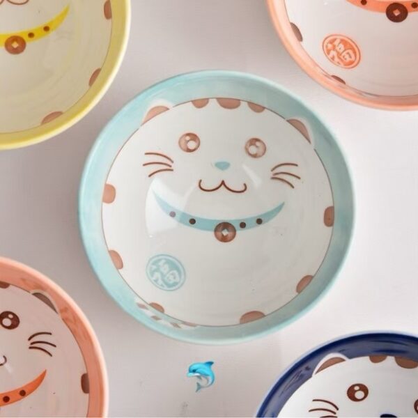 【買4送4】招財貓四碗套裝