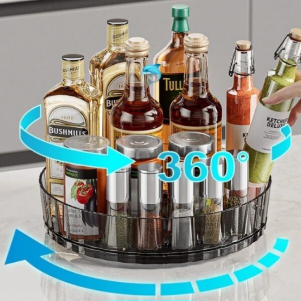 【買1送1】輕奢雪花旋轉置物架