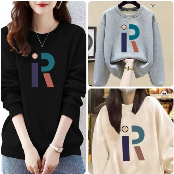 【清貨特價】時尚百搭棉質印花圓領衛衣