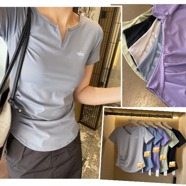 ALO速乾V領T恤