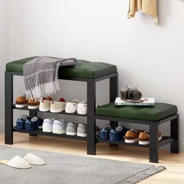 現代工業風 · 金屬雙層換鞋凳