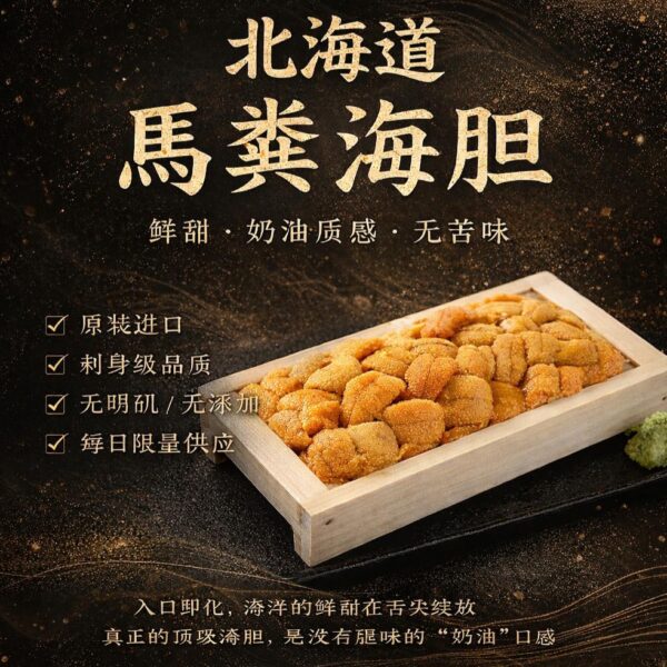 日本空運直送專供高級日料餐廳級「馬糞海膽」