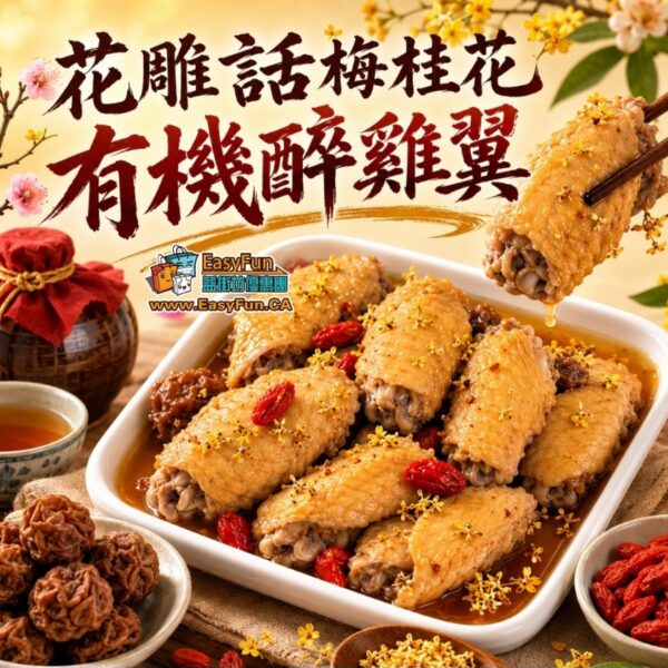 花雕話梅桂花有機醉雞翼