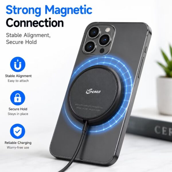 【iSeneo】15W 磁吸快充充電器