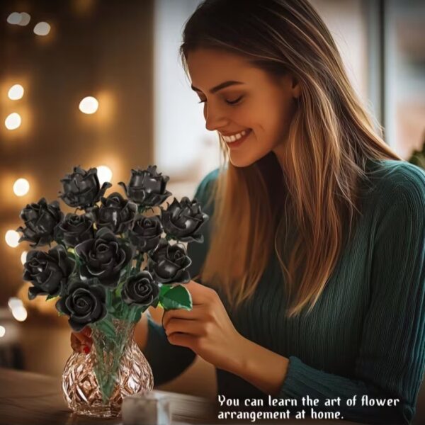 【特價】哥特式黑玫瑰積木花束