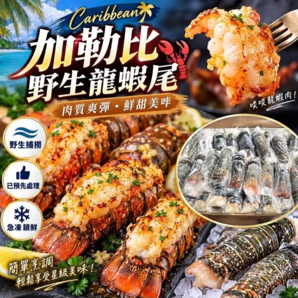 【中秋節特惠買4送4】加勒比海龍蝦尾