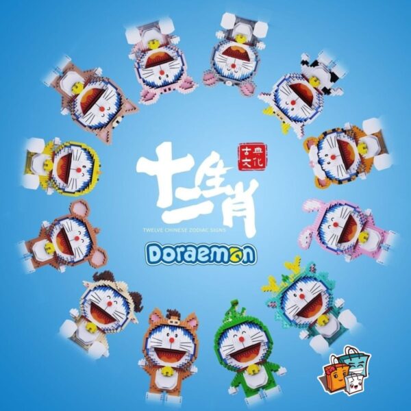 哆啦A夢十二生肖微積木